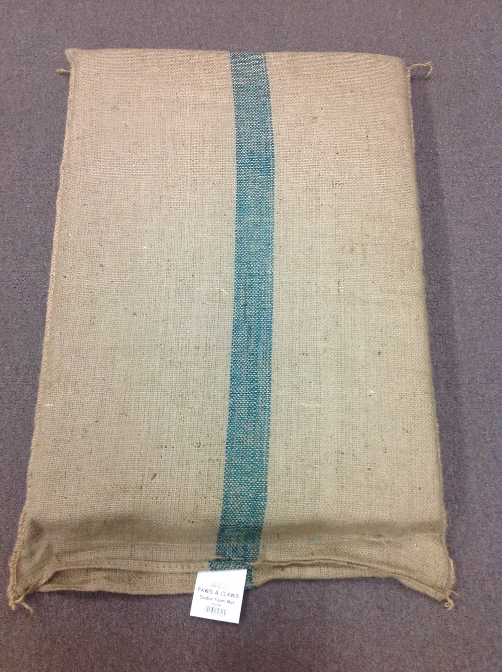 DOUBLE THICK FOAM HESSIAN DOG BED 107x74x8cmH